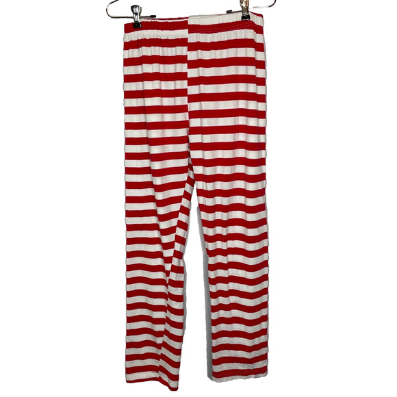 Women's Large Unbranded Red Stripe Cotton/Polyester Pull On Pants - Picture 1 of 4